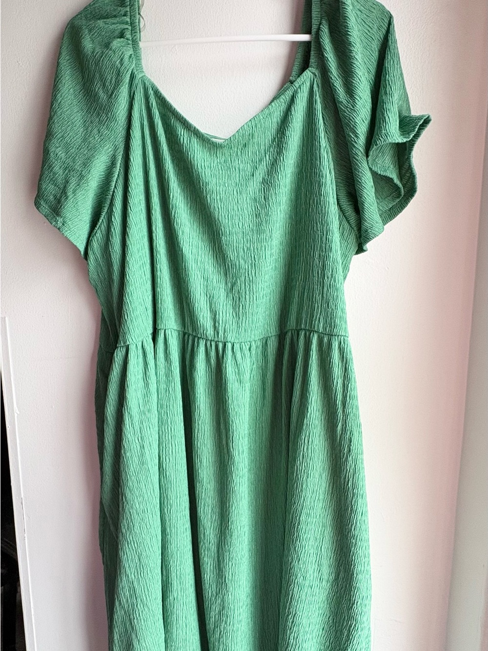 Ava & Viv Seafoam Green Textured Midi Dress